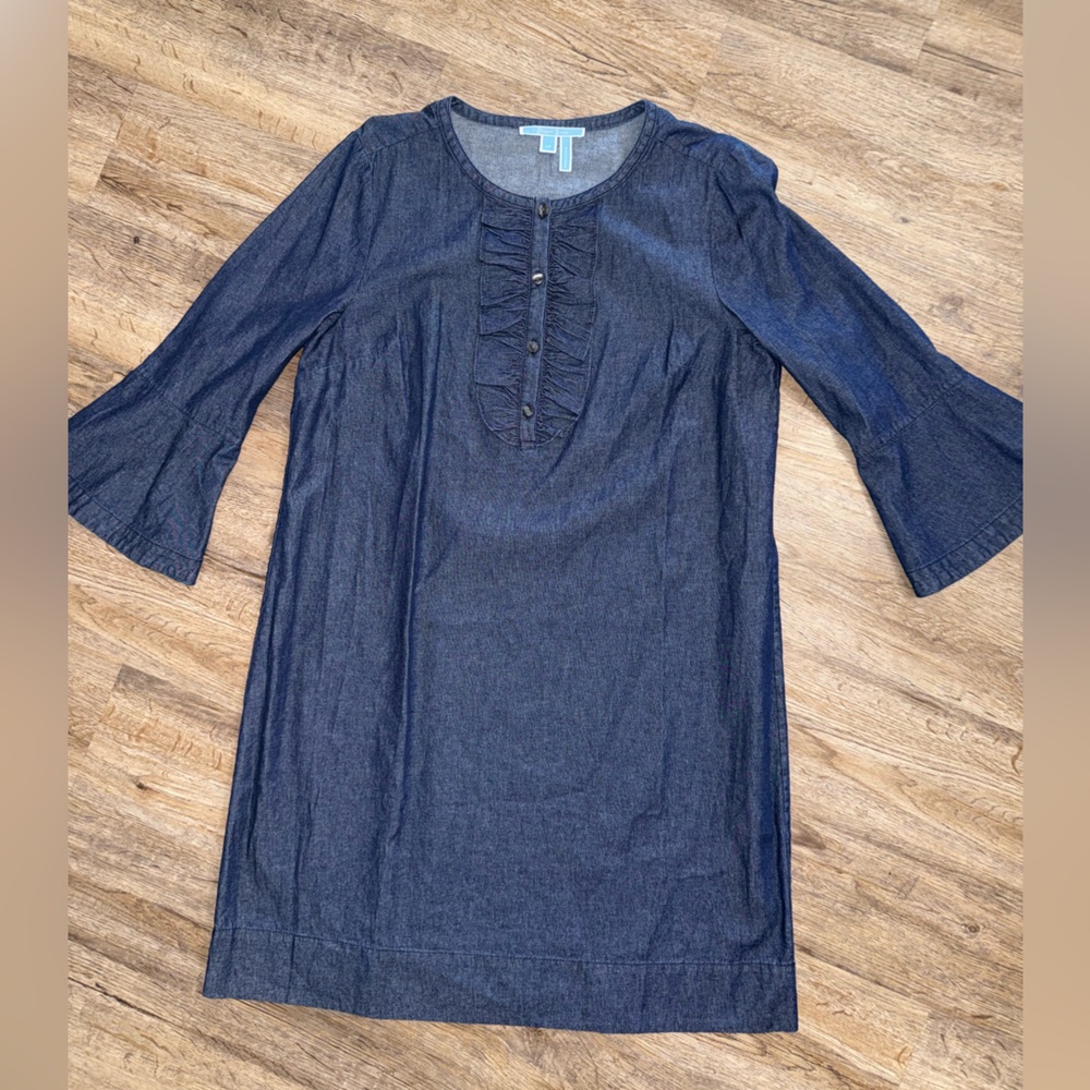 Draper James Blue Ruffle Dress - Picture 4 of 12